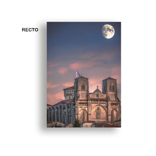 1 Carte postale "La chaise-Dieu sous la lune"  10 x 15 cm – Image 2