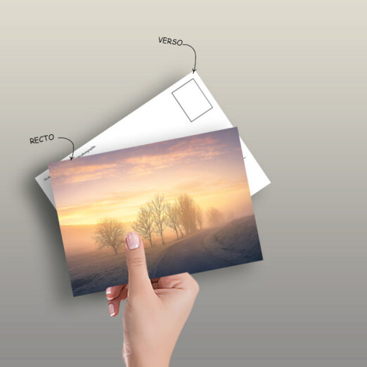1 Carte postale "Matin brumeux"  10 x 15 cm,